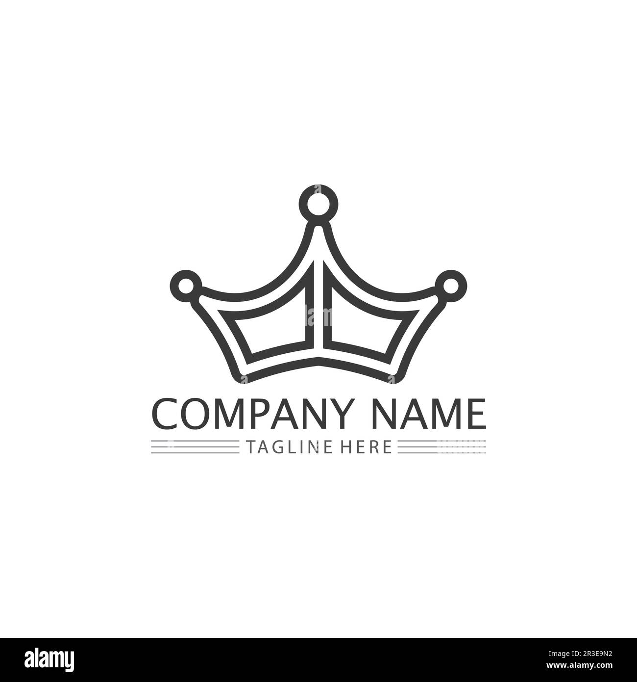 Crown Logo king logo queen logo, princess, Template vector icon ...