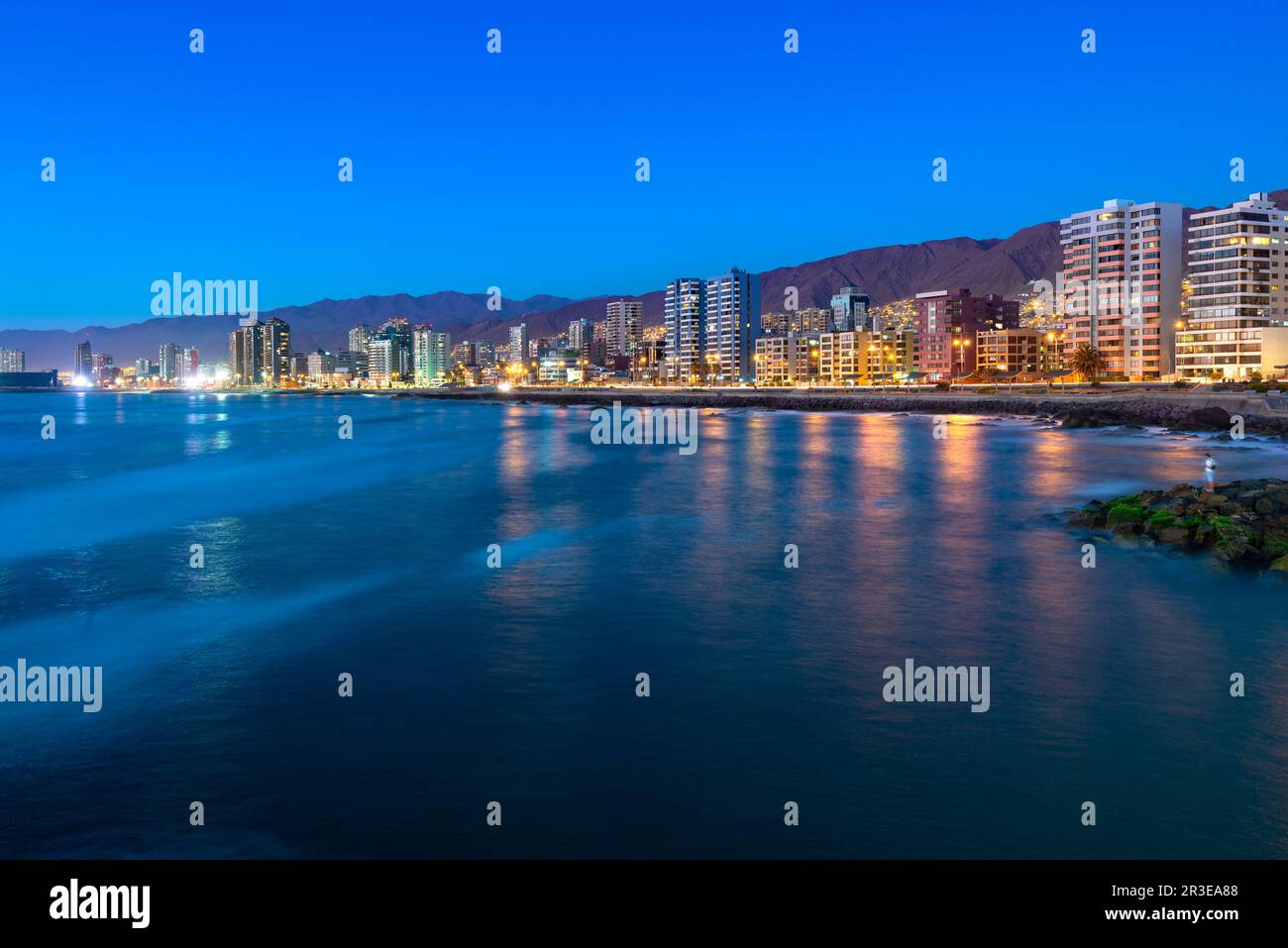 Panoramic View Of The Coastline Of Antofagasta Know As The Pearl Of panoramic-view-of-the-coastline-of-antofagasta-know-as-the-pearl-of