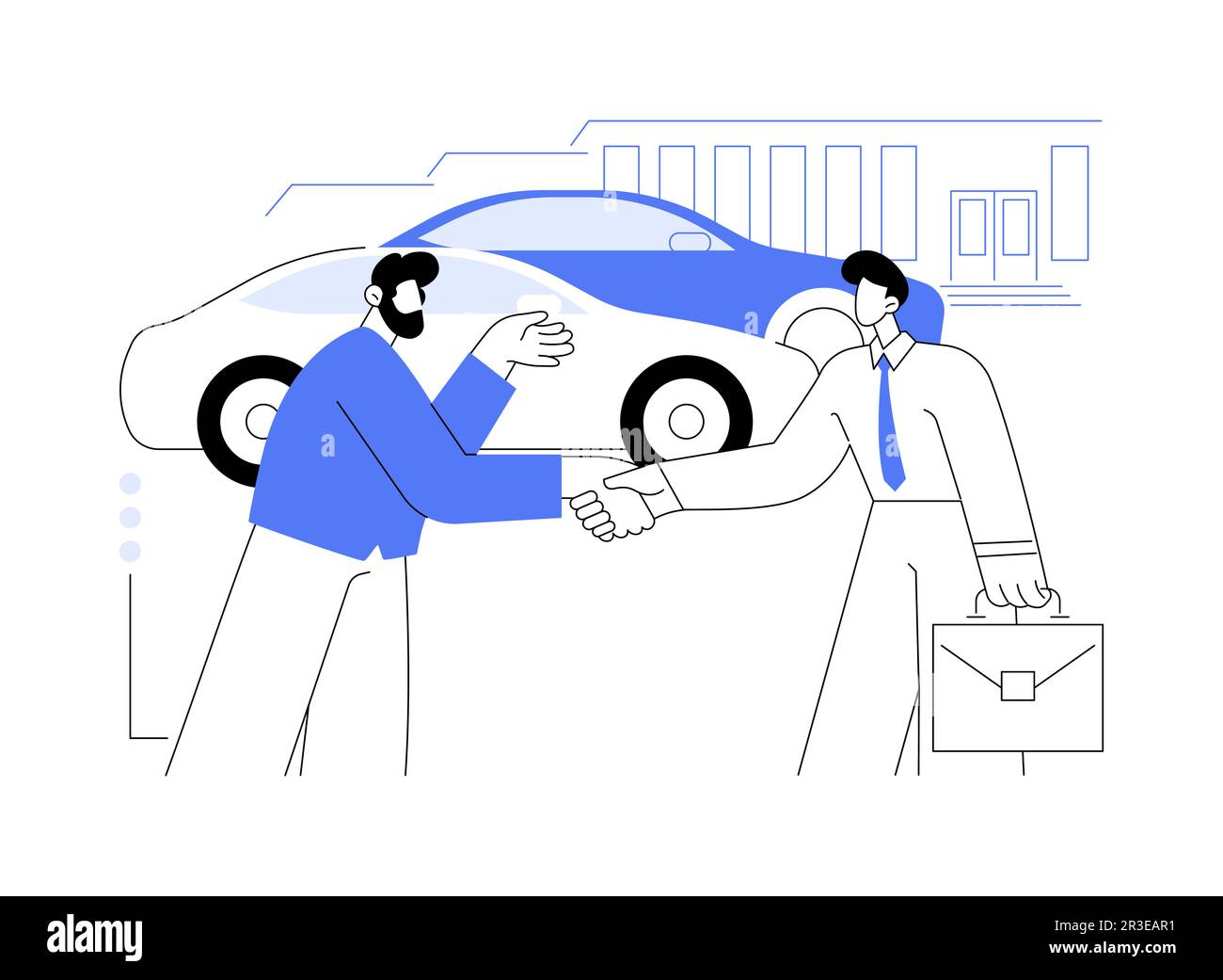 Franchise dealership abstract concept vector illustration Stock Vector