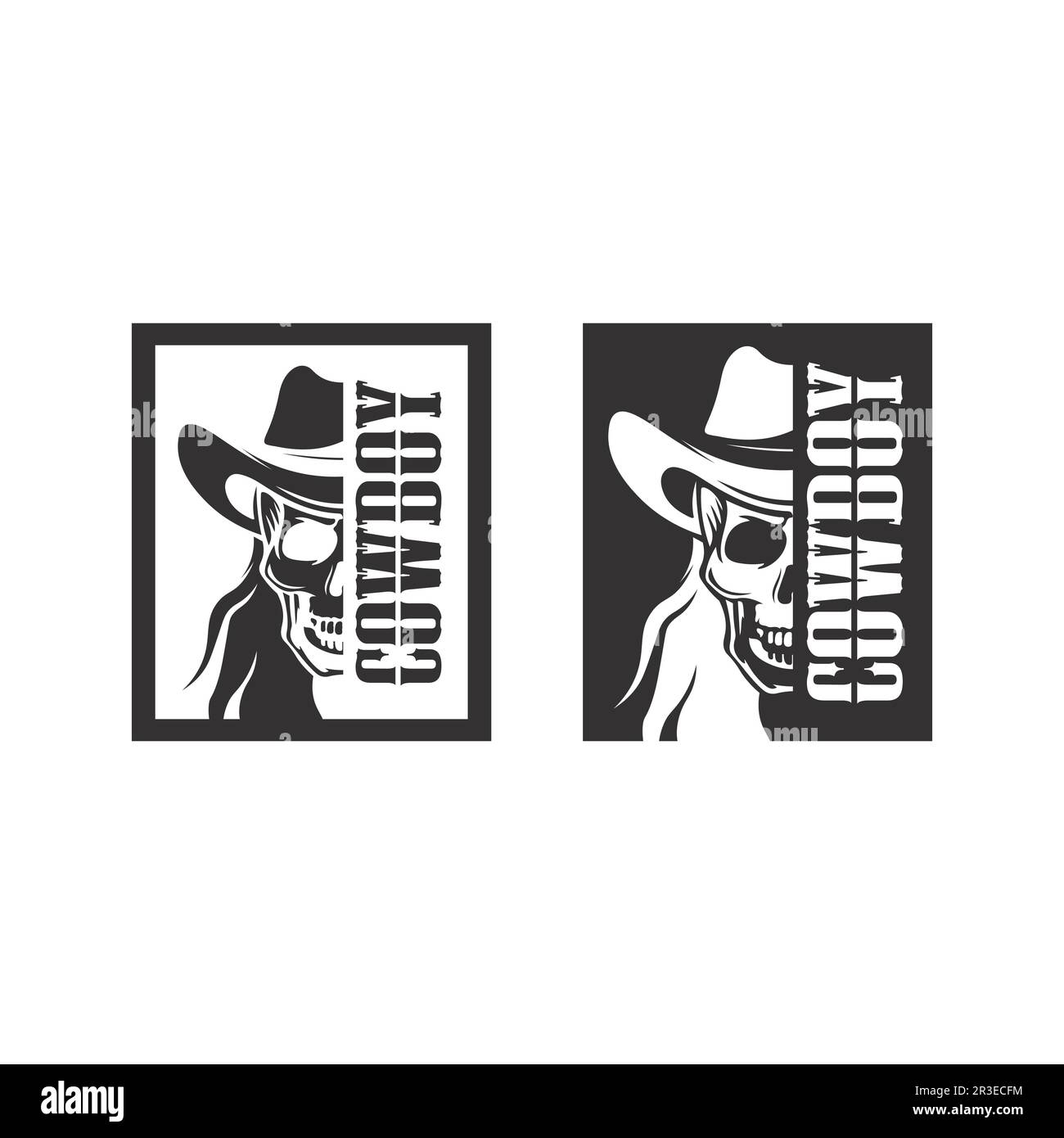 cowboy hat logo images icon vector and design template Stock Vector