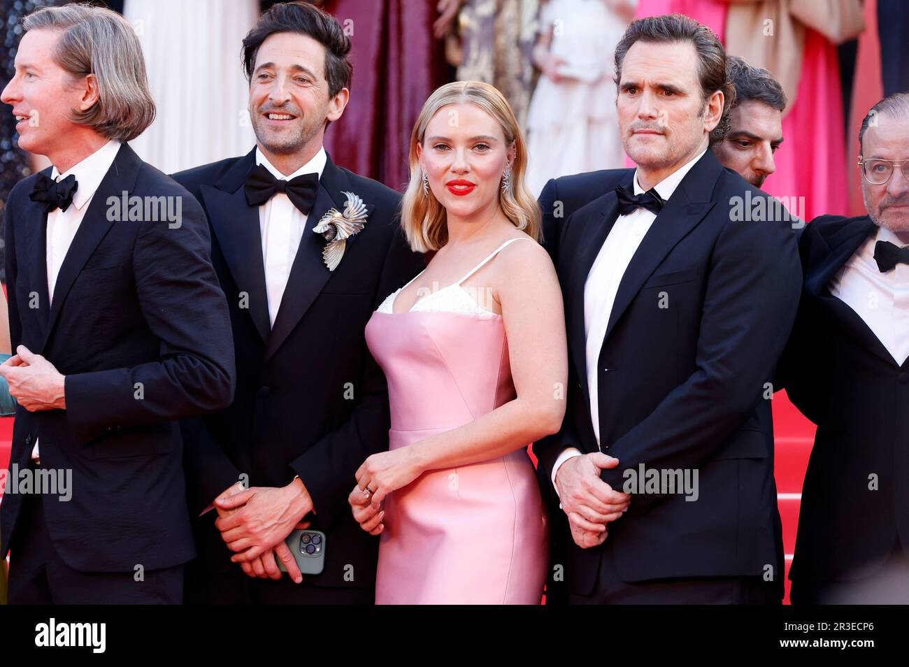 Wes Anderson, Adrien Brody, Scarlett Johansson und Matt Dillon bei der