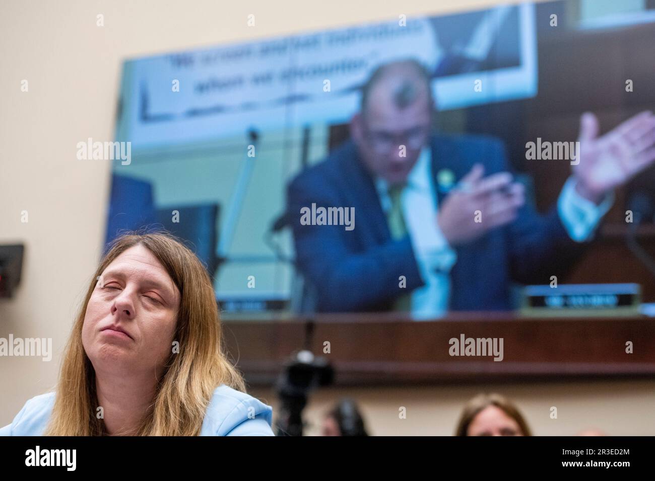 Tammy Nobles, mother of Kayla Hamilton who was allegedly murdered by an unaccompanied, child Mara Salvatrucha gang member who entered the the United States illegally, appears before a House Committee on the Judiciary | Subcommittee on Immigration Integrity, Security, and Enforcement hearing âThe Biden Border Crisis: Part IIIâ in the Rayburn House Office Building in Washington, DC, Tuesday, May 23, 2023. Credit: Rod Lamkey/CNP Stock Photo