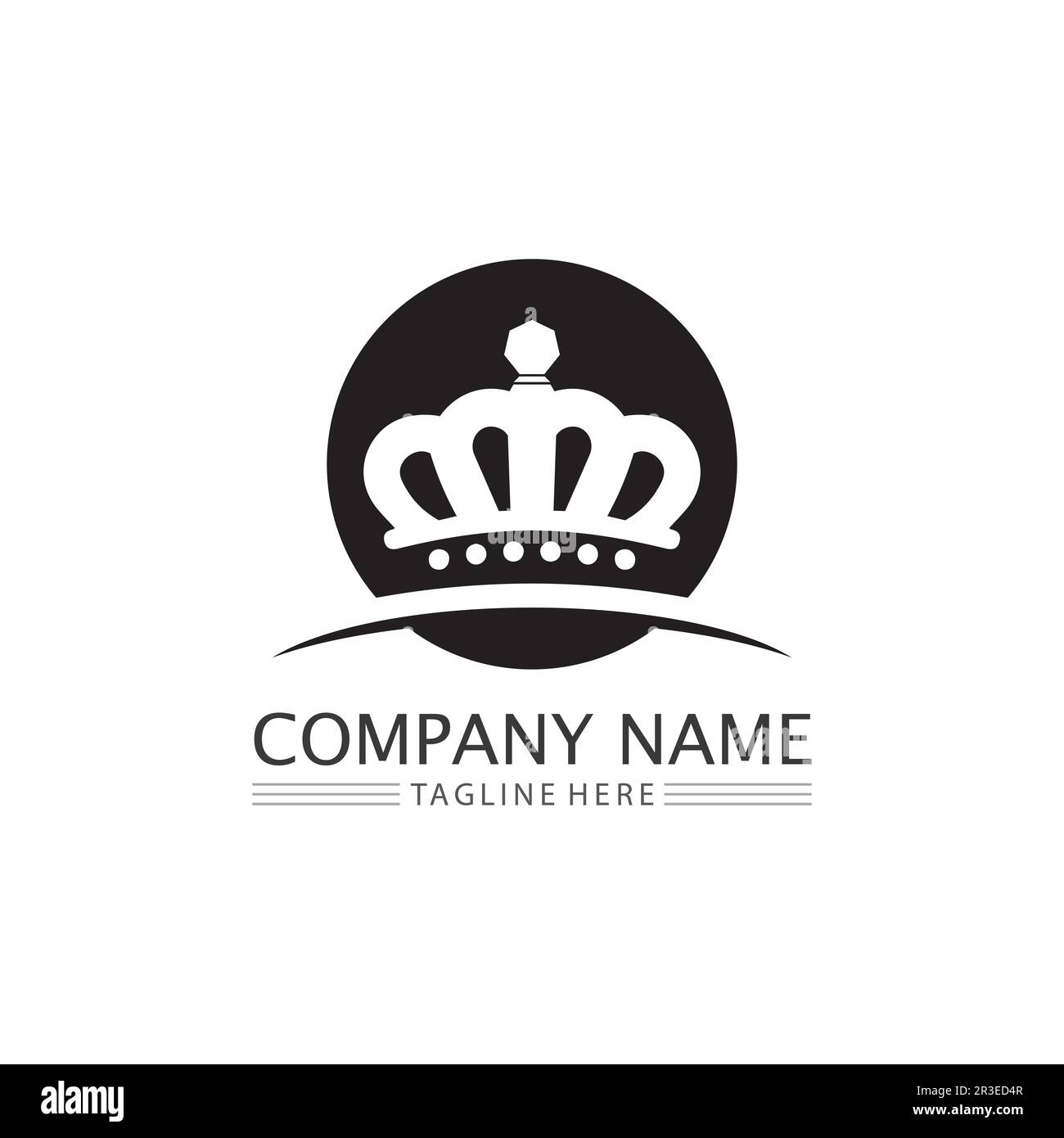 Crown Logo king logo queen logo, princess, Template vector icon
