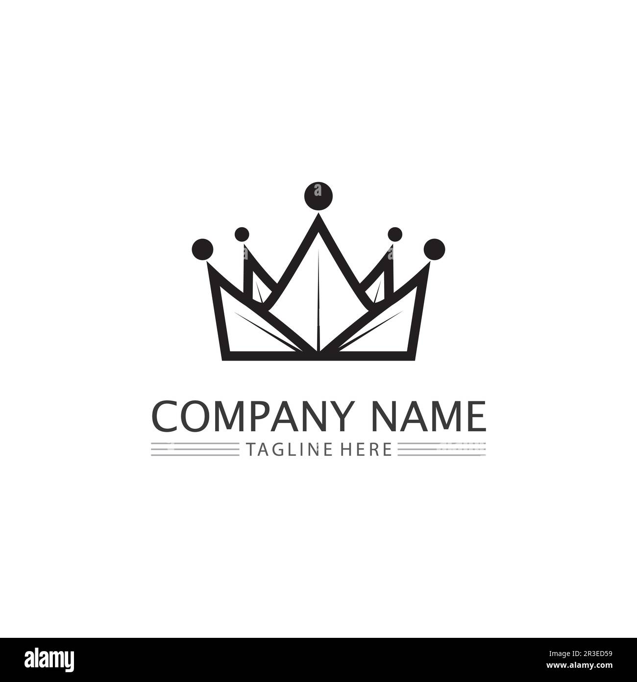 Crown Logo king logo queen logo, princess, Template vector icon ...