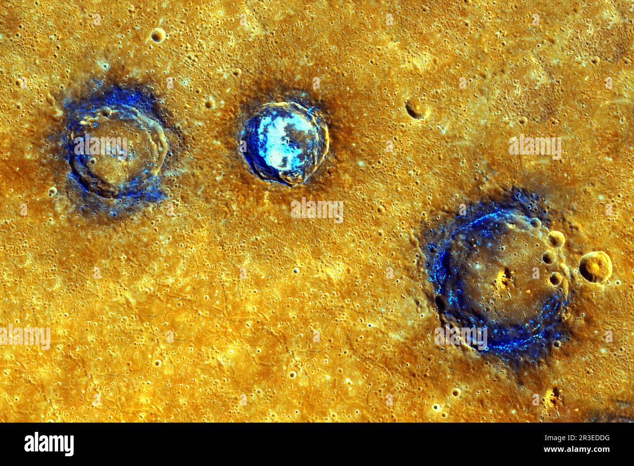 The surface of the planet Mercury. Elements of this image furnishing NASA. Stock Photo