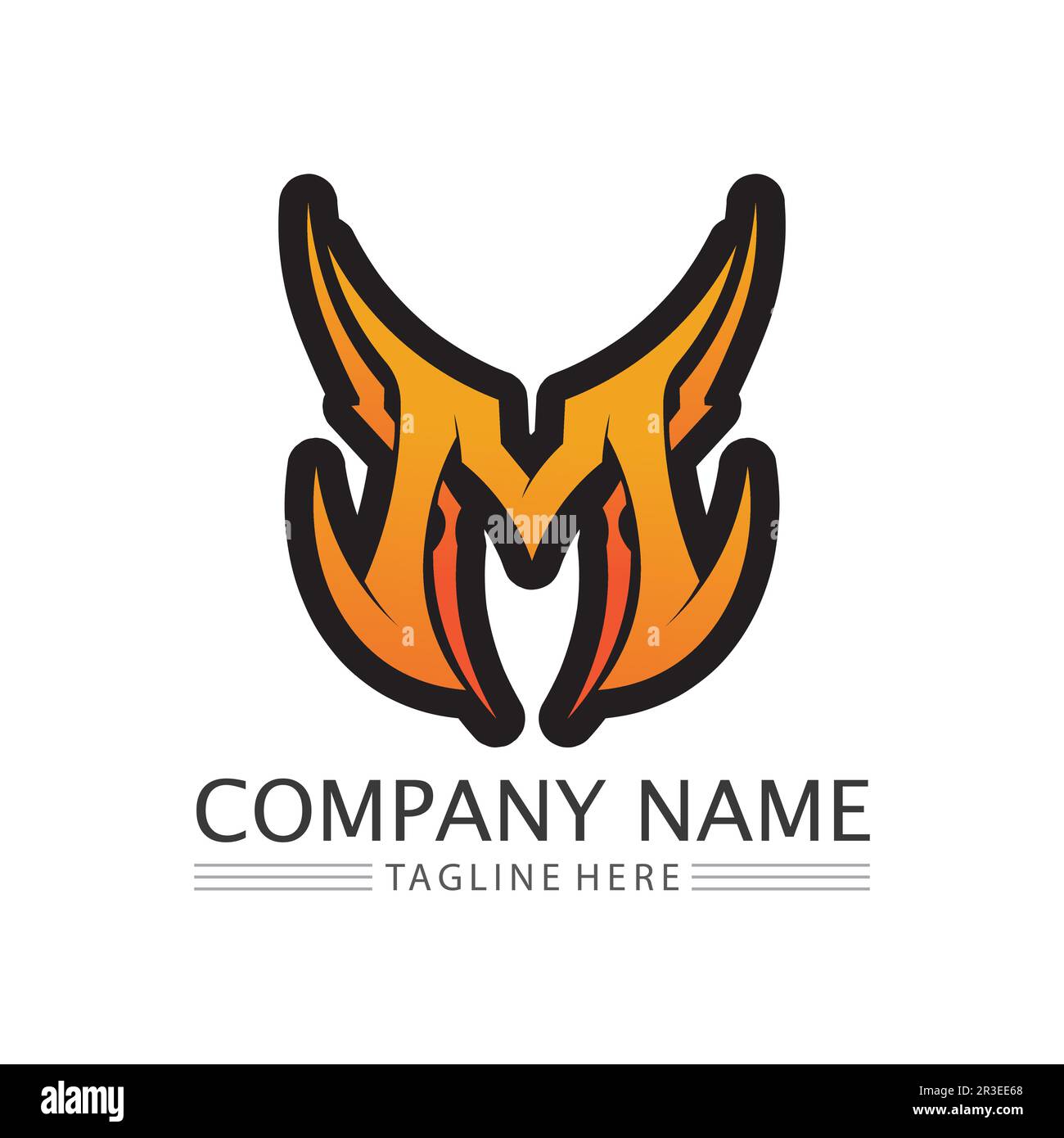 Logo initial letter m vector vectors hi-res stock photography and ...