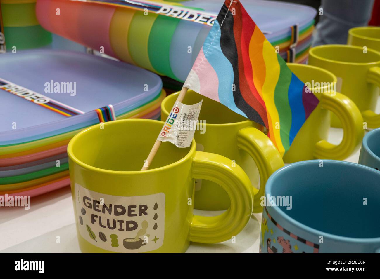 The Target Manhattan Herald Square offers a wide range of pride merchandise, 2023, New York City, USA Stock Photo