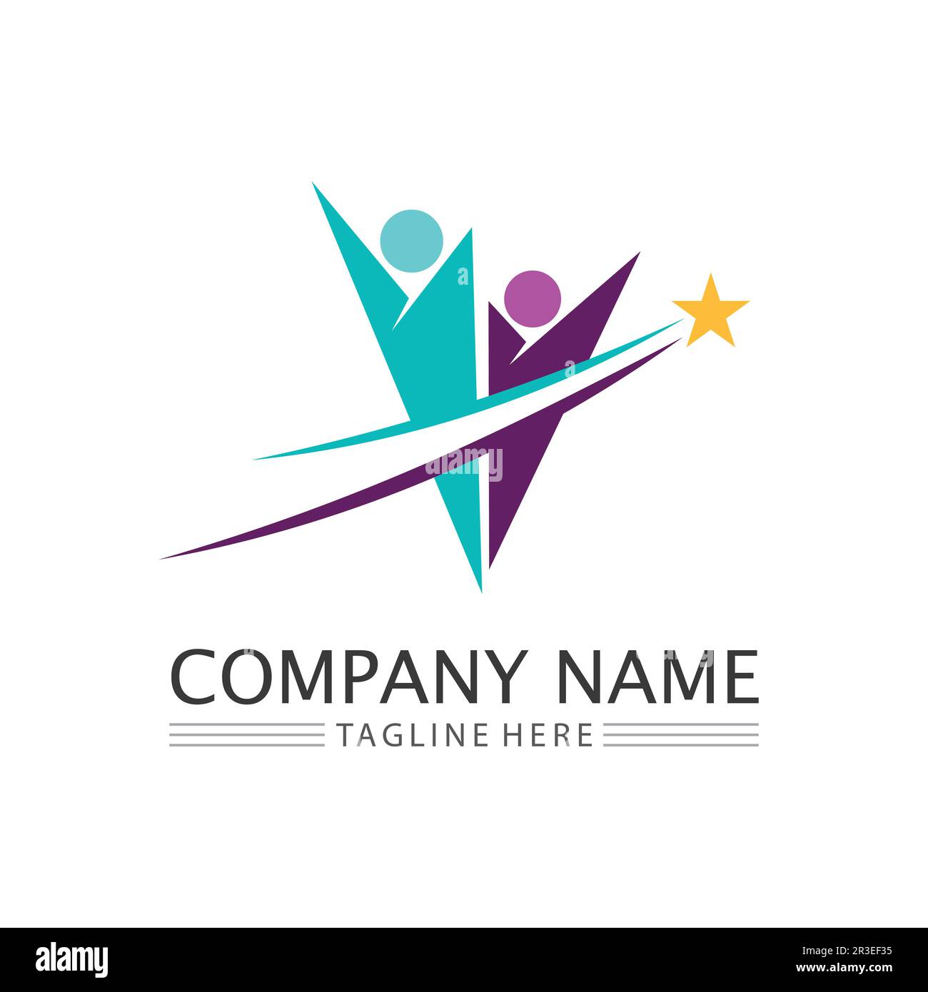 People Icon work group Vector  logo illustration design Stock Vector