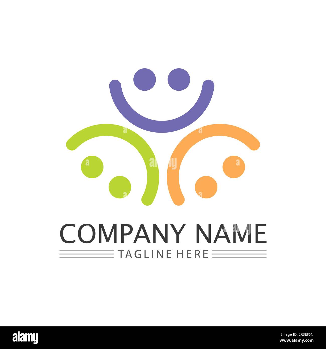 People Icon work group Vector  logo illustration design Stock Vector