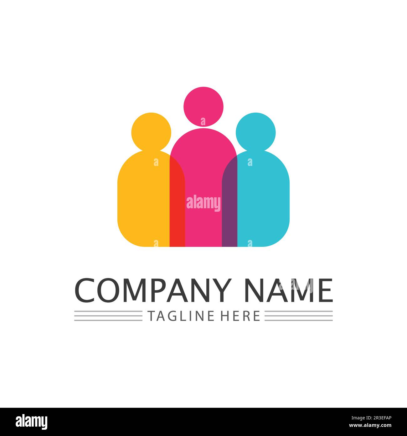 People Icon work group Vector  logo illustration design Stock Vector