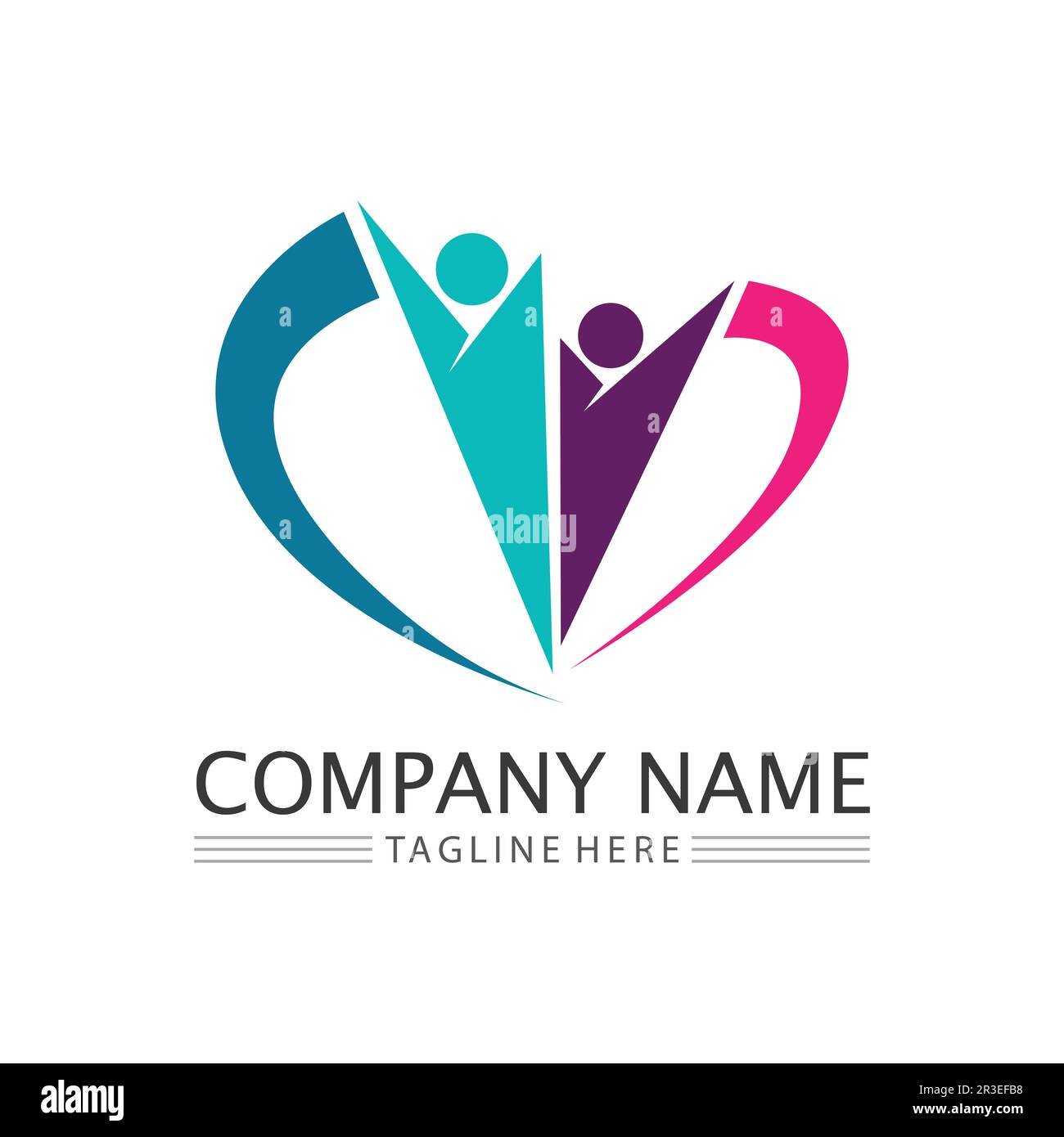 People Icon work group Vector  logo illustration design Stock Vector