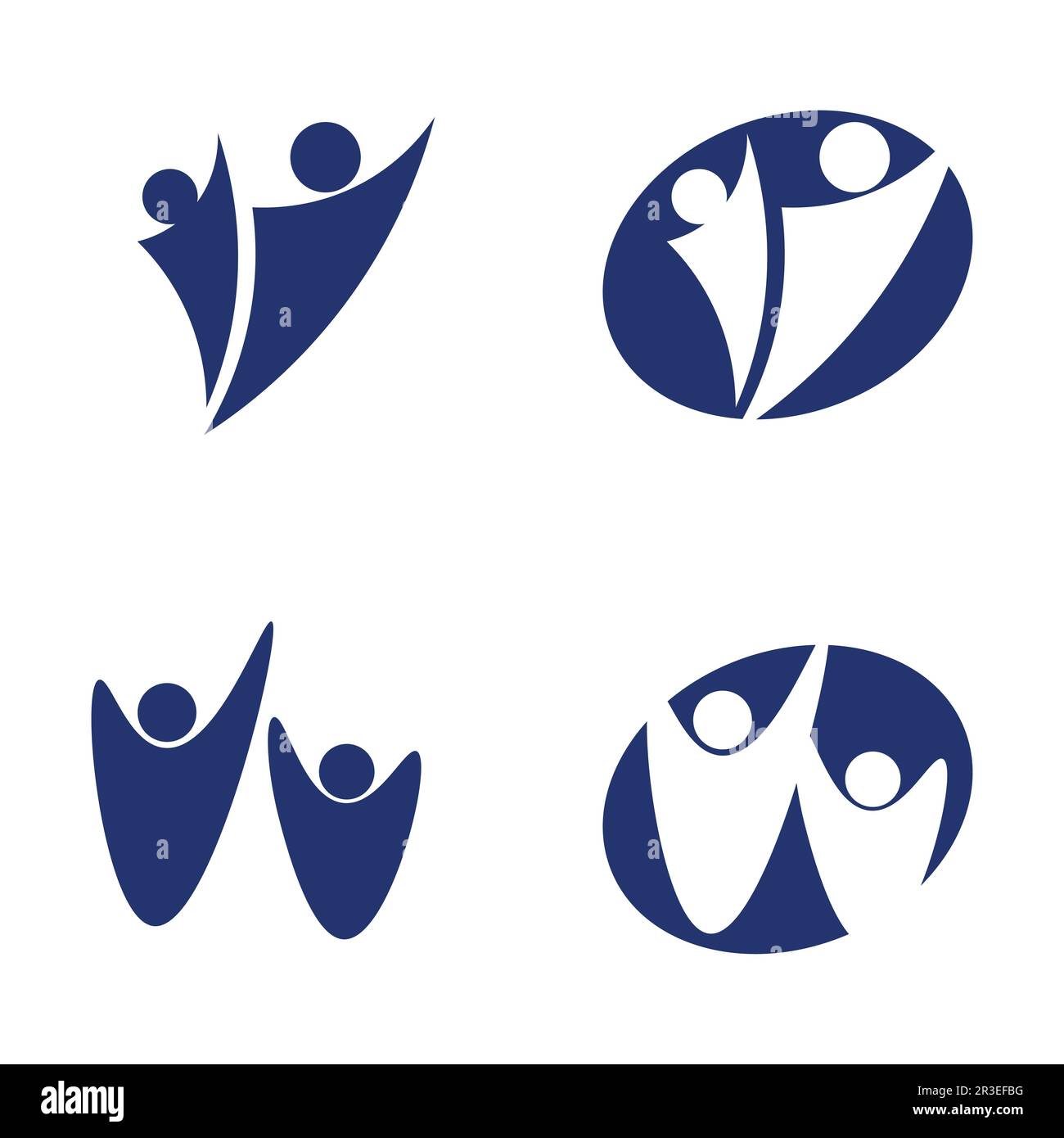 People Icon work group Vector  logo illustration design Stock Vector