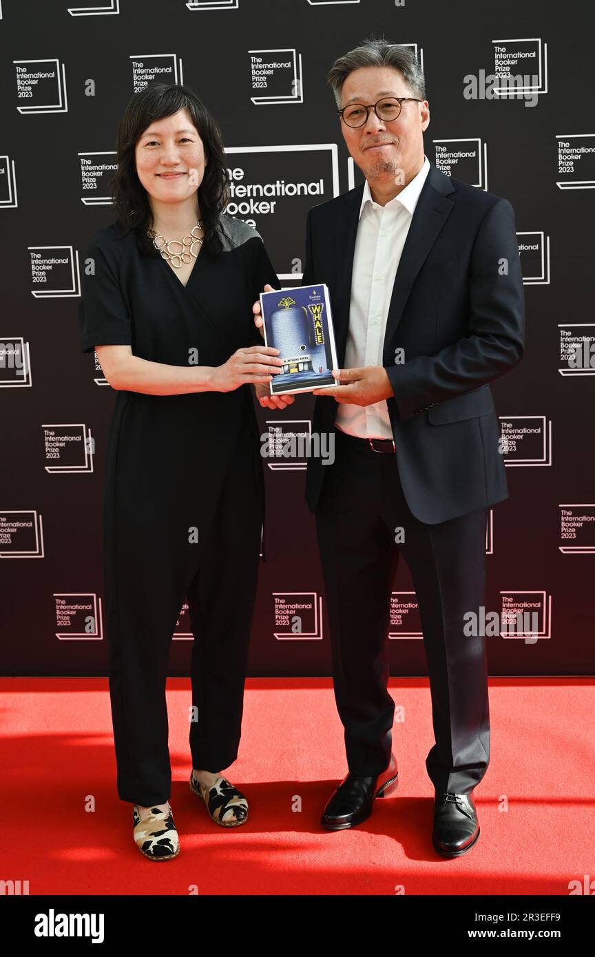 London, UK. 23rd May, 2023. Cheon Myeong-kwan is a South Korean novelist, translator by Chi-young Kim attends the International Booker Prize 2023 at the Sky Garden, London, UK. Credit: See Li/Picture Capital/Alamy Live News Stock Photo