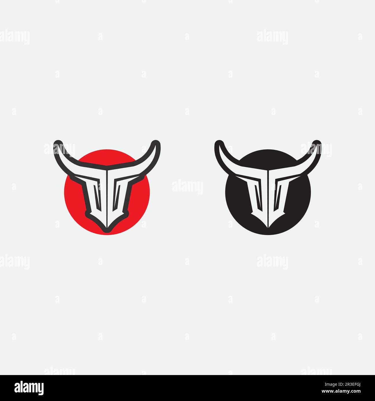 Bull and buffalo head cow animal mascot logo design vector for sport ...