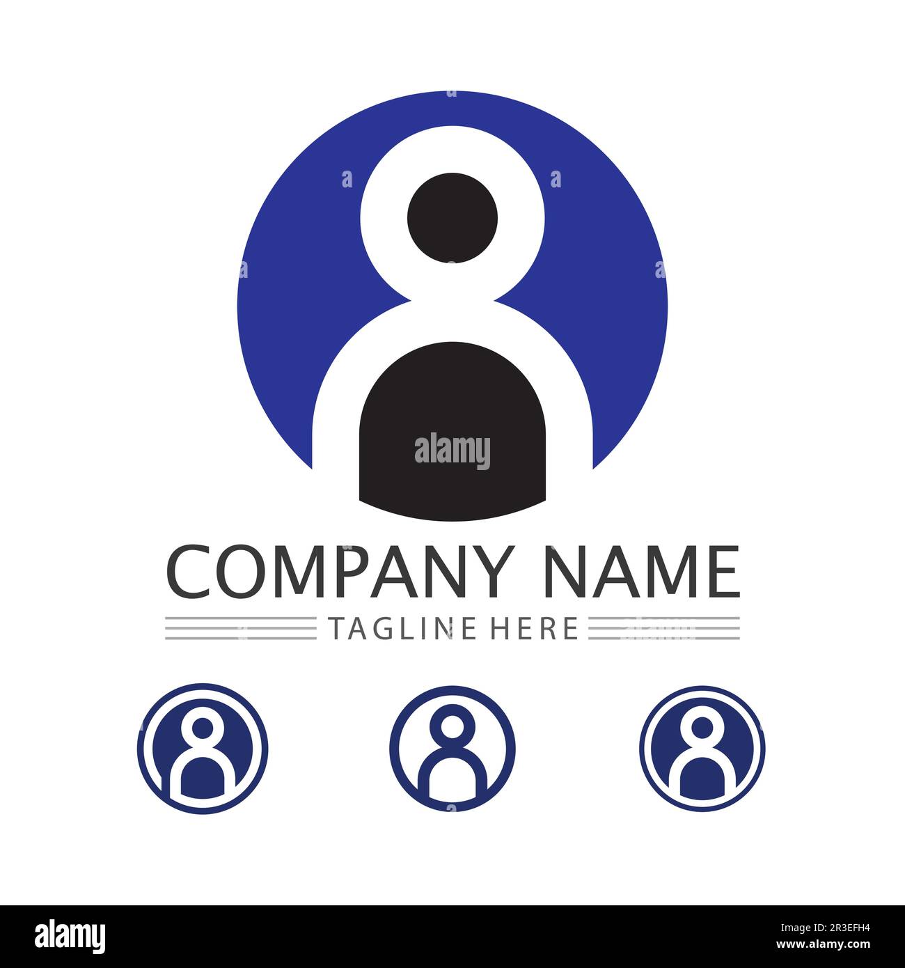 People Icon work group Vector  logo illustration design Stock Vector