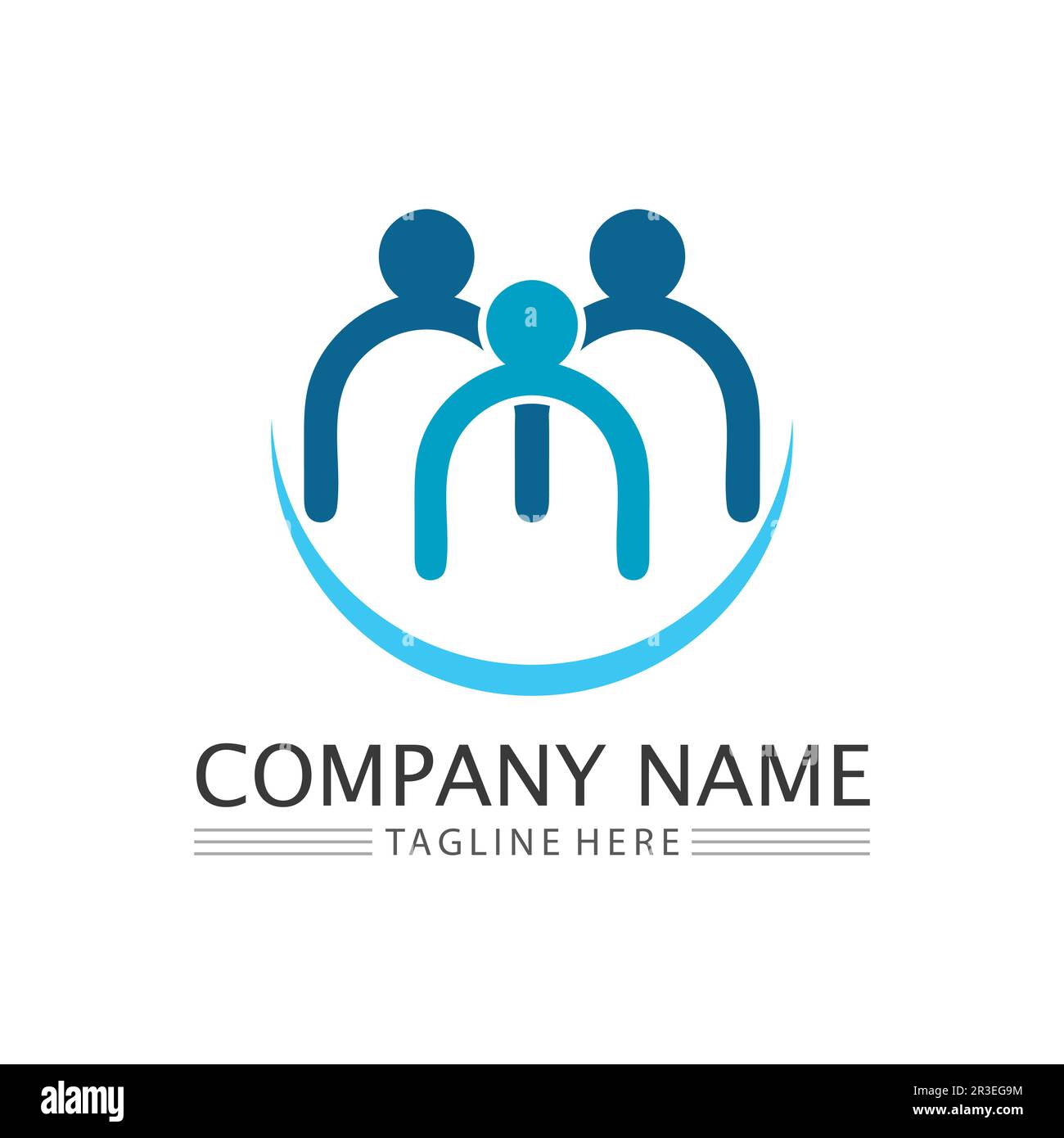 People Icon work group Vector  logo illustration design Stock Vector
