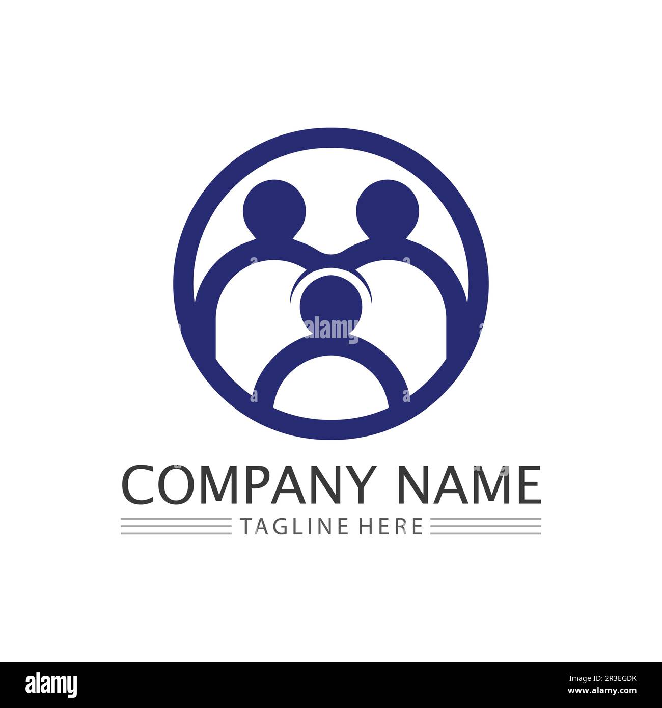 People Icon work group Vector  logo illustration design Stock Vector