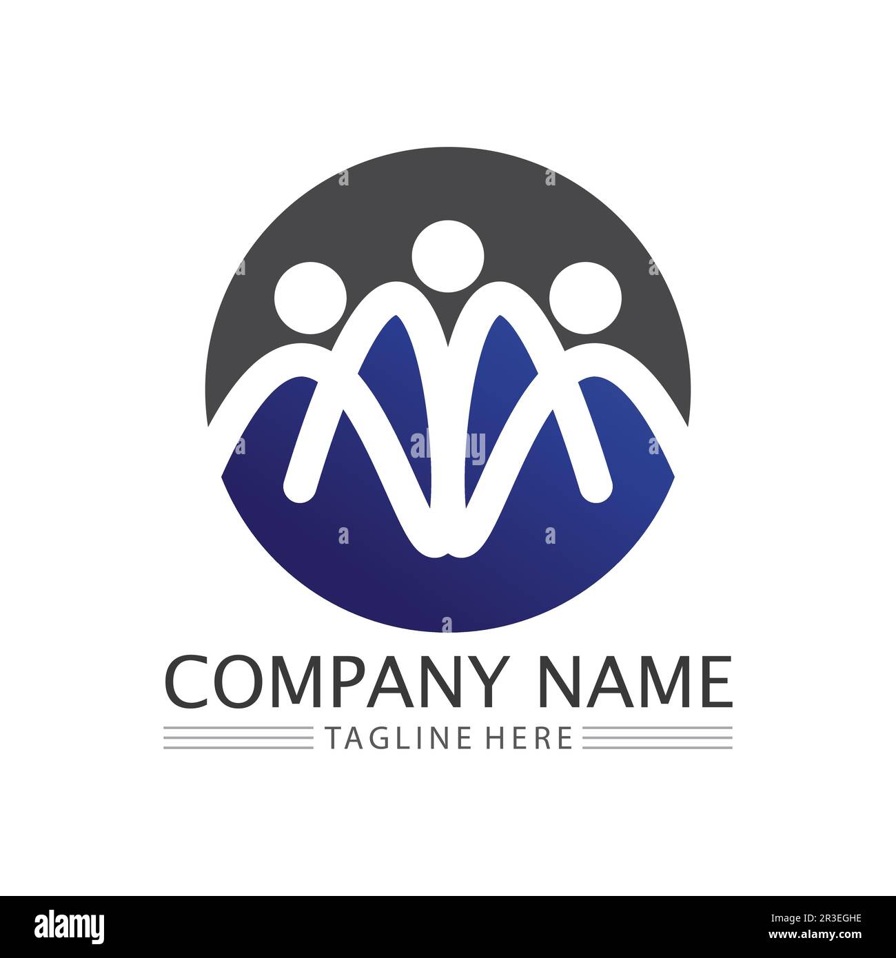 People Icon work group Vector  logo illustration design Stock Vector
