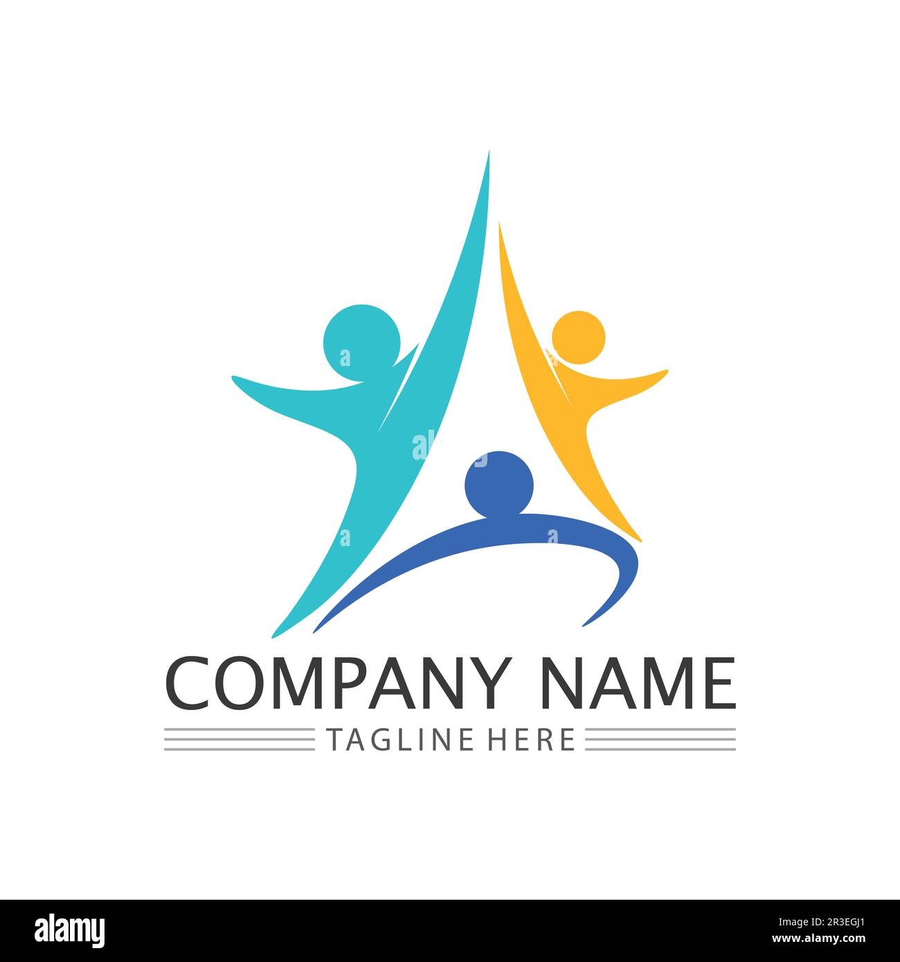People Icon work group Vector  logo illustration design Stock Vector