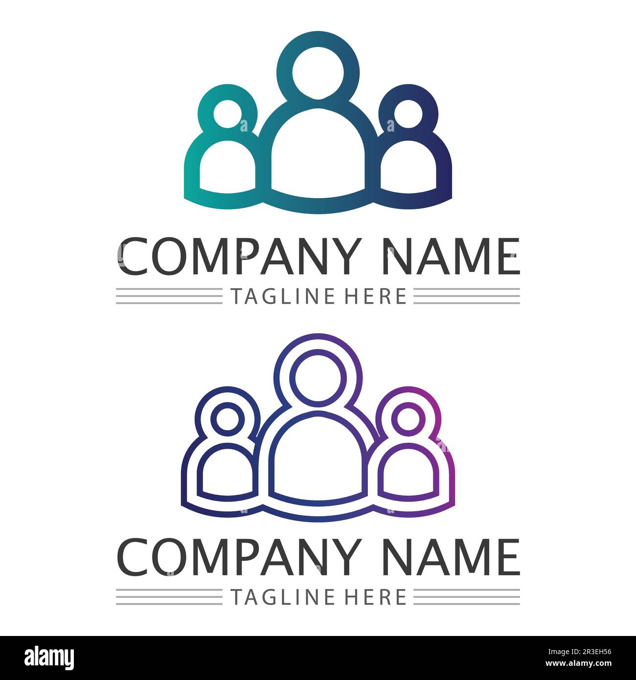 People Icon work group Vector  logo illustration design Stock Vector