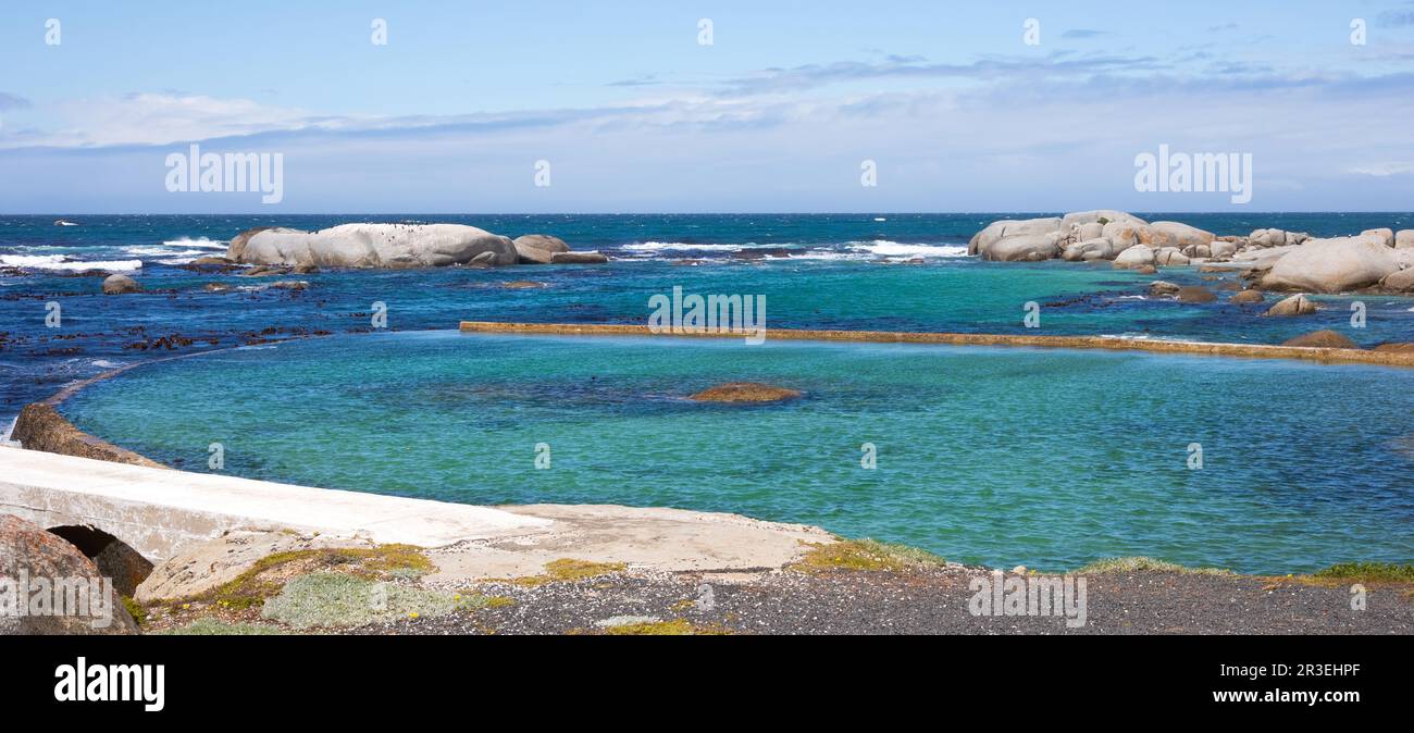 Miller's Point Tidal Pool off the False Bay coast of Cape Town Stock Photo