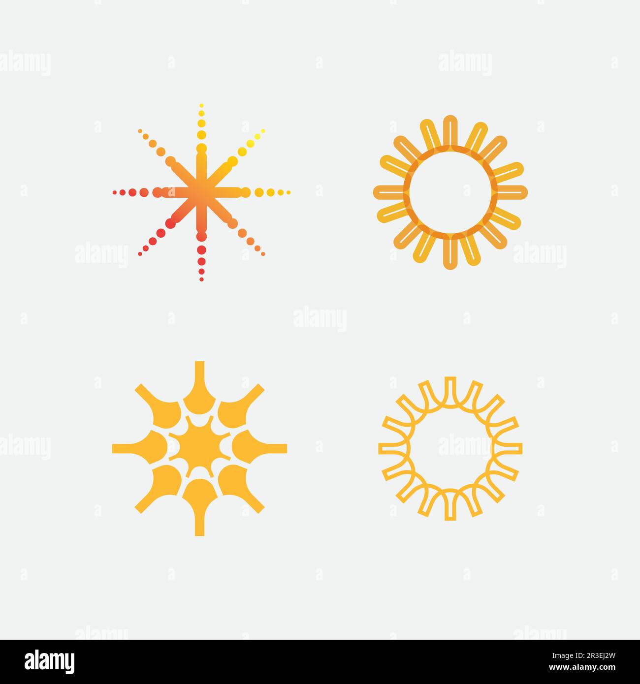 Sun and summer Vector illustration Icon Logo Template design Stock Vector