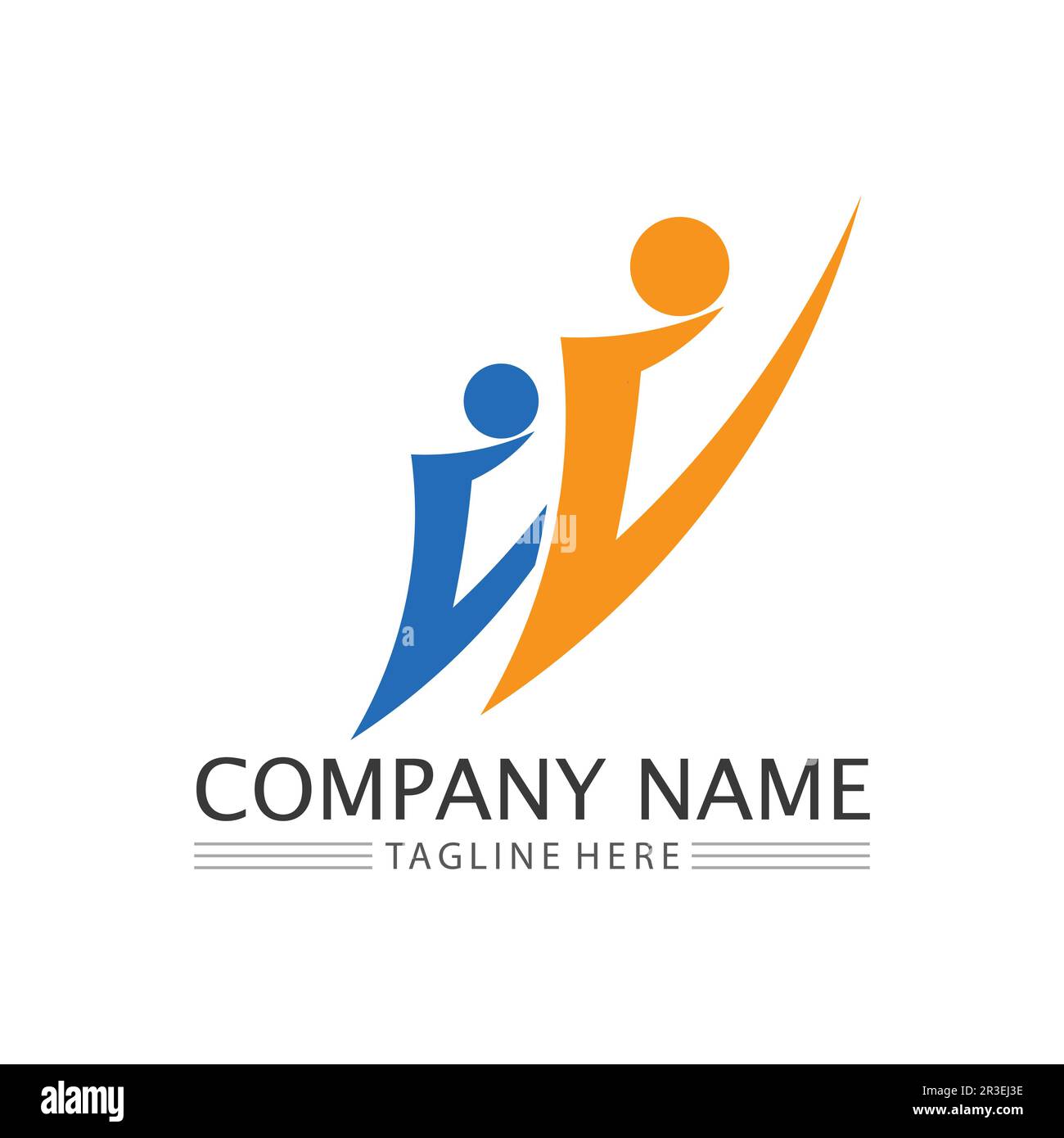 People Icon work group Vector  logo illustration design Stock Vector