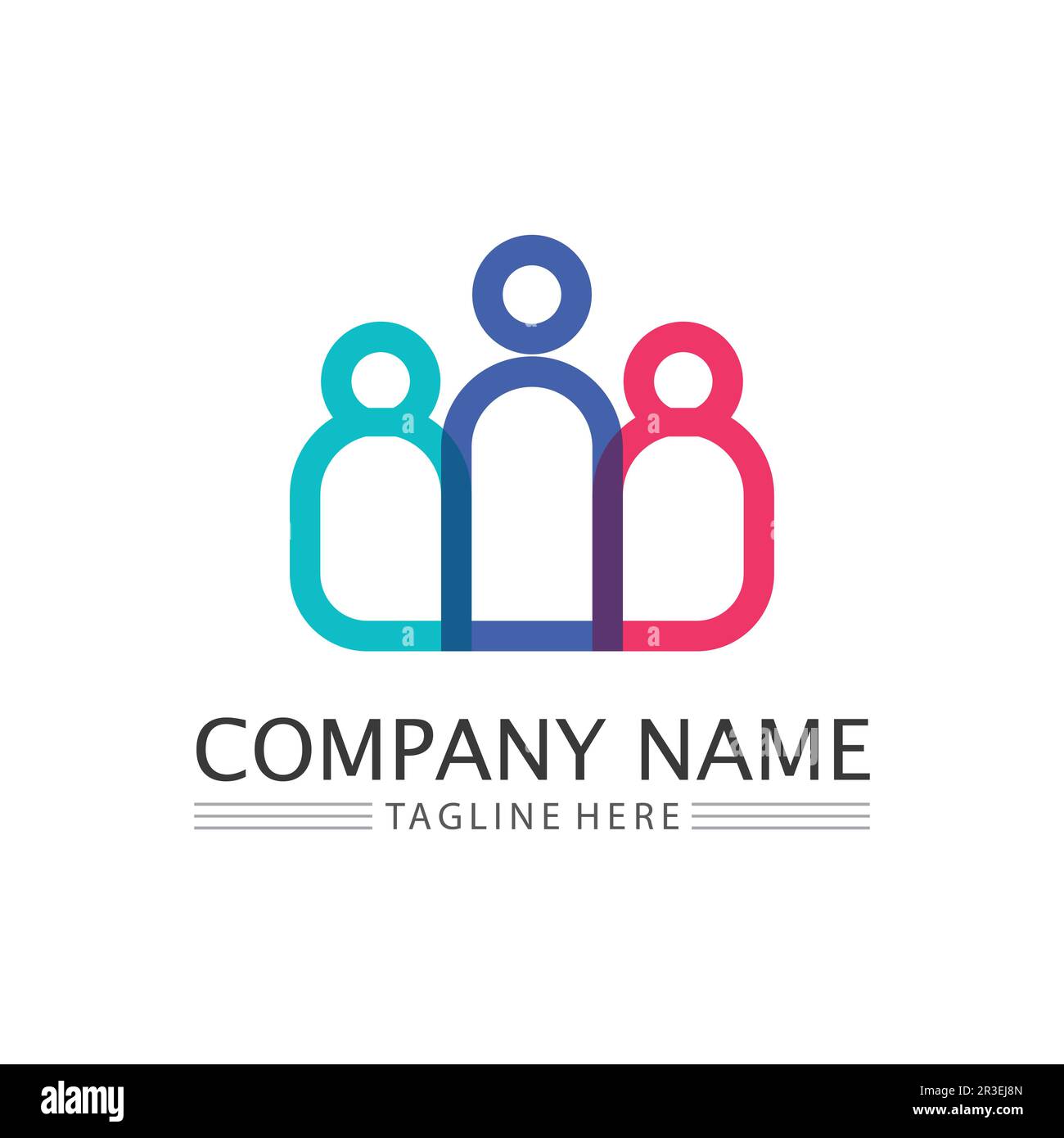 People Icon work group Vector  logo illustration design Stock Vector