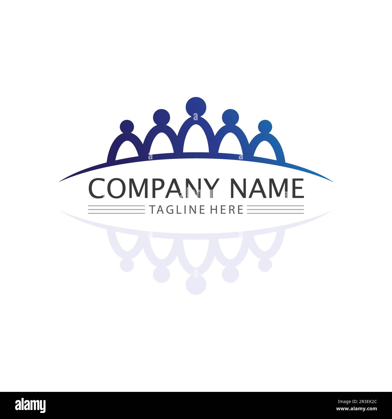 People Icon work group Vector  logo illustration design Stock Vector