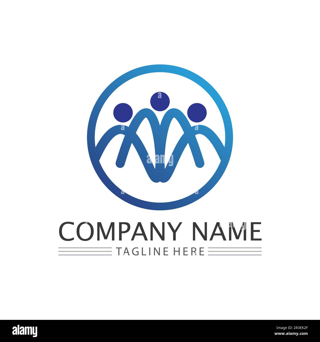 People Icon work group Vector  logo illustration design Stock Vector