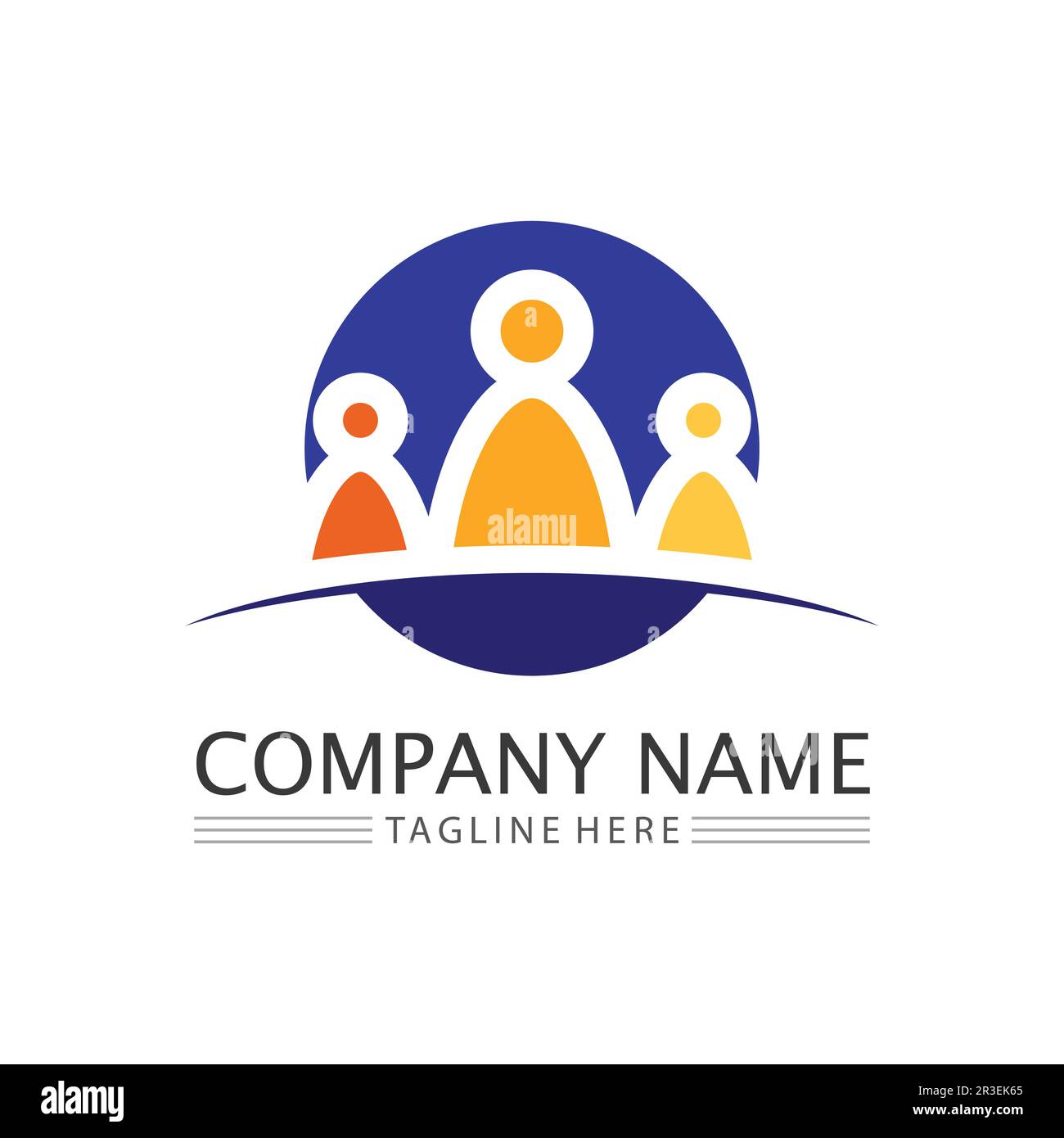 People Icon work group Vector  logo illustration design Stock Vector