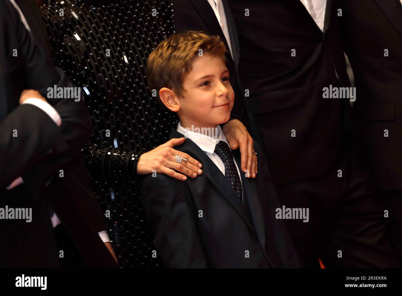 Enea Sala poses for photographers upon arrival at the premiere of the