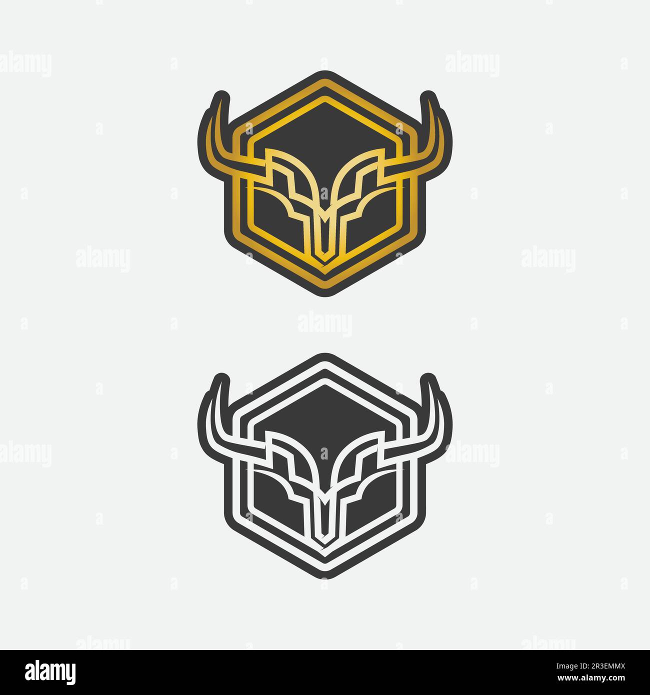 Bull and buffalo head cow animal mascot logo design vector for sport ...