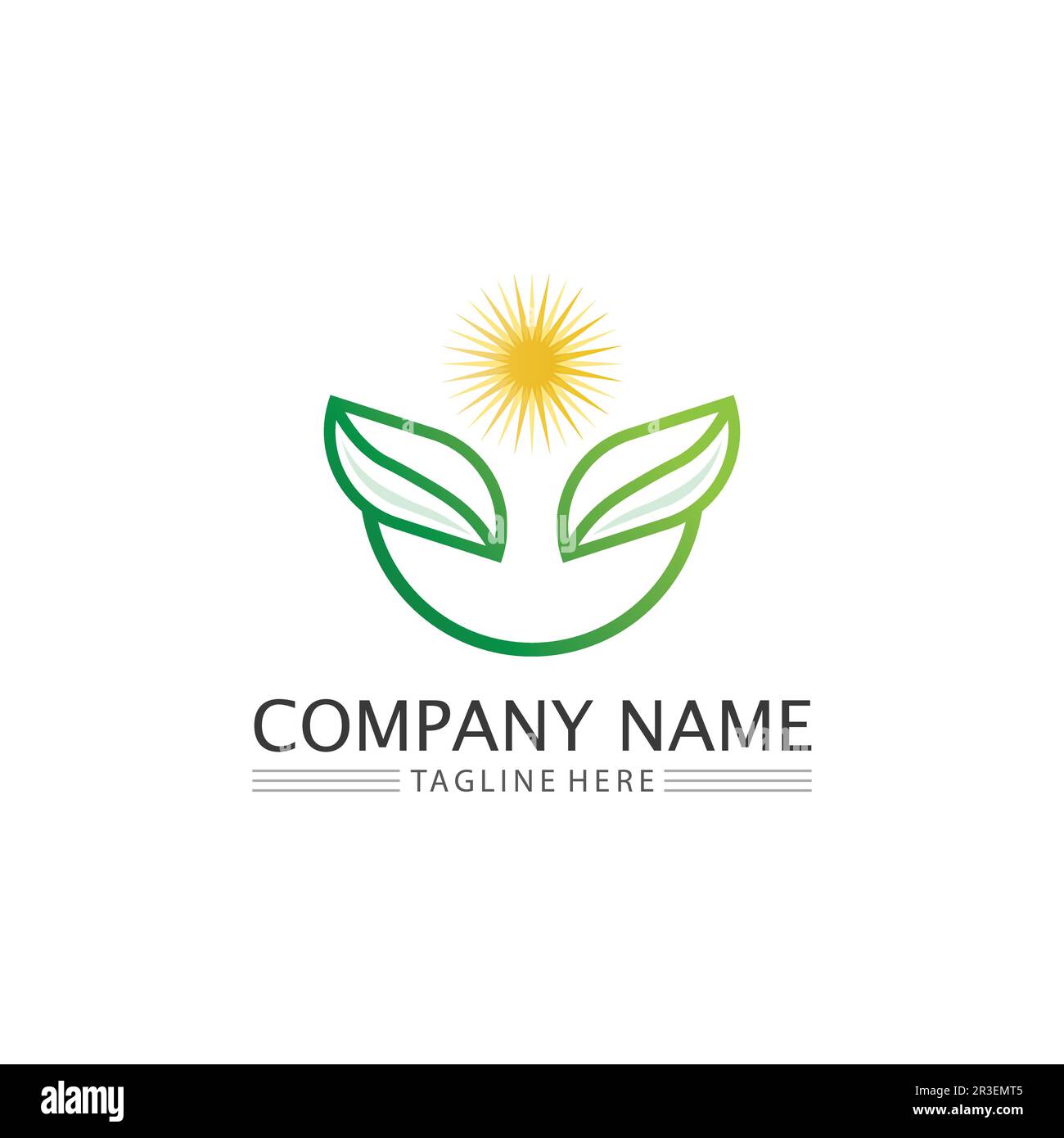 Tree leaf vector and green logo design friendly concept Stock Vector