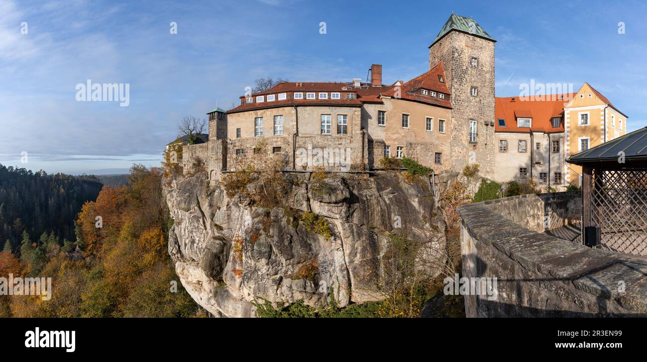 Impressions of Hohnstein Castle in the Elbe Sandstone Mountains Saxon Switzerland Stock Photo