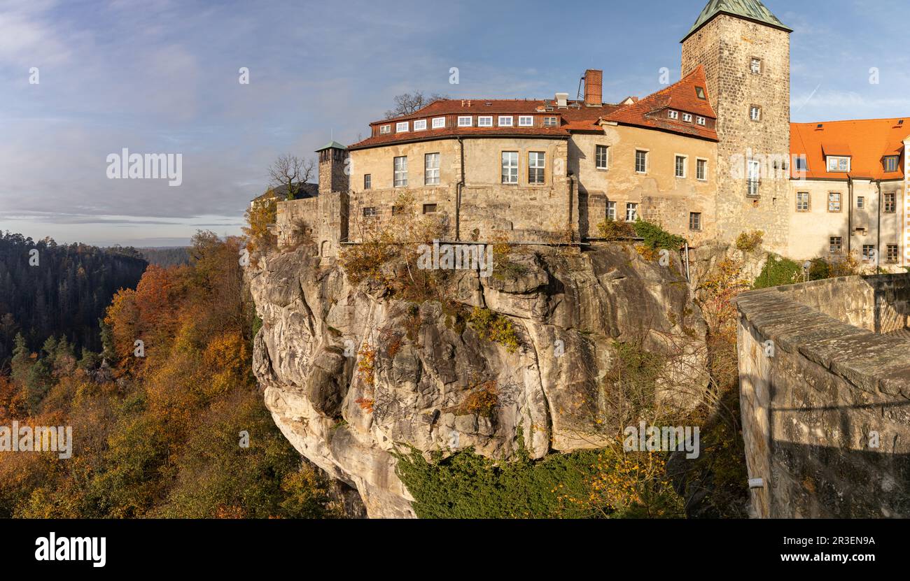 Impressions of Hohnstein Castle in the Elbe Sandstone Mountains Saxon Switzerland Stock Photo