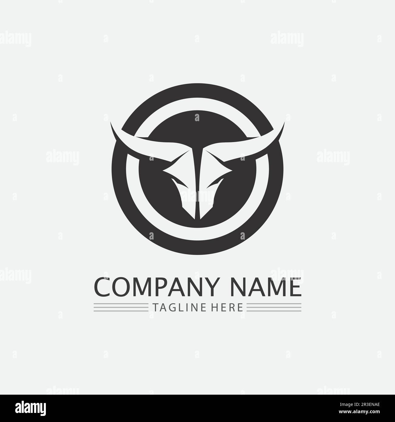 Bull and buffalo head cow animal mascot logo design vector for sport ...
