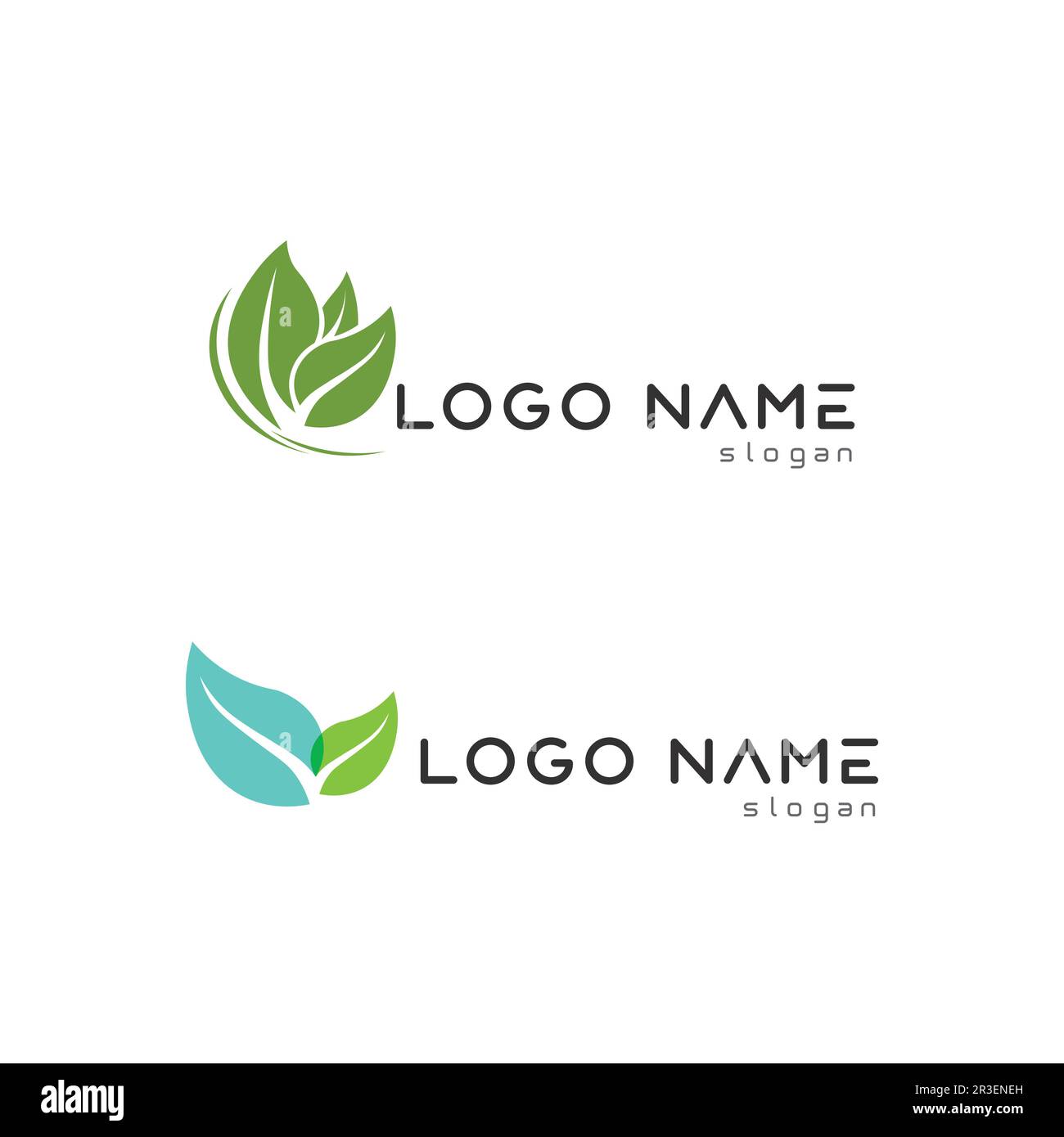 LEAF AND NATURE TREE LOGO FOR BUSINESS VECTOR GREEN PLANT ECOLOGY ...