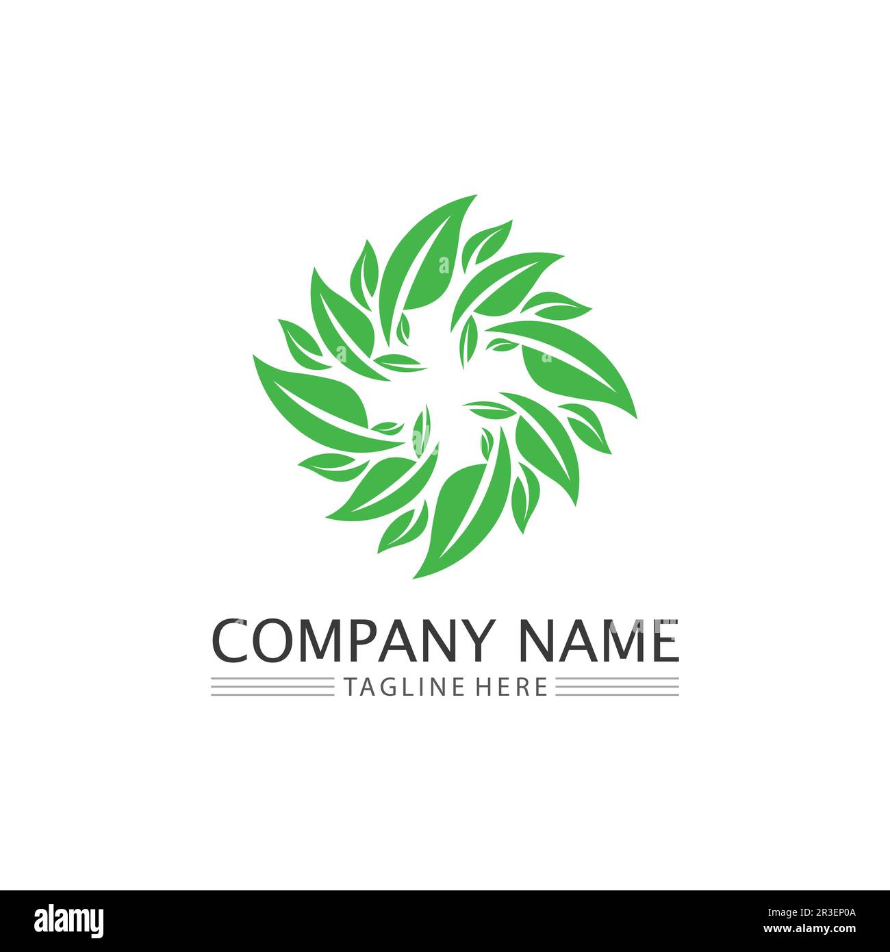 Tree leaf vector and green logo design friendly concept Stock Vector ...