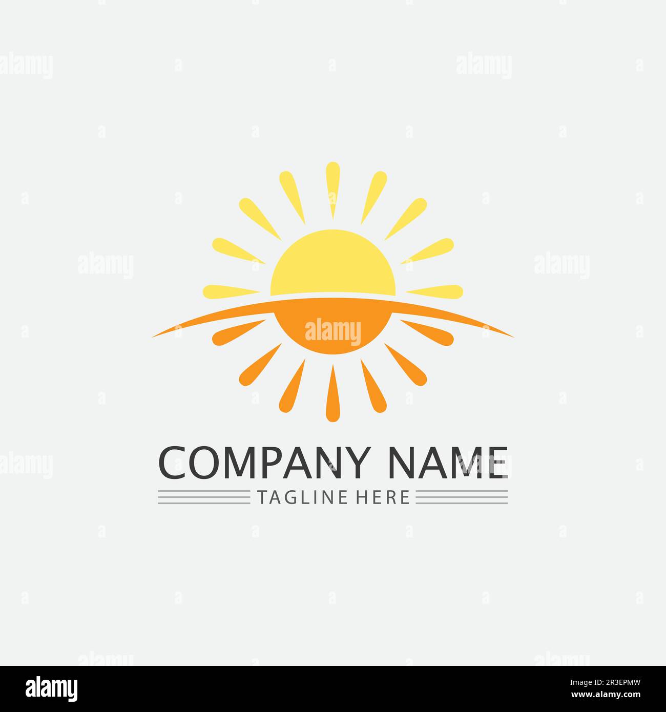Sun and summer Vector illustration Icon Logo Template design Stock Vector
