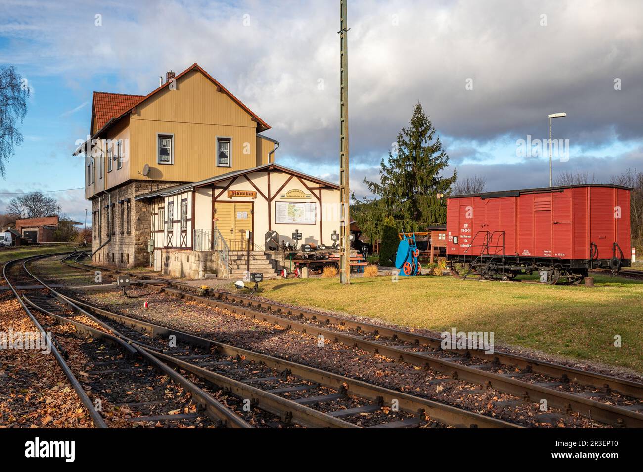 Train Station Gernrode Harz Selketalbahn Stock Photo
