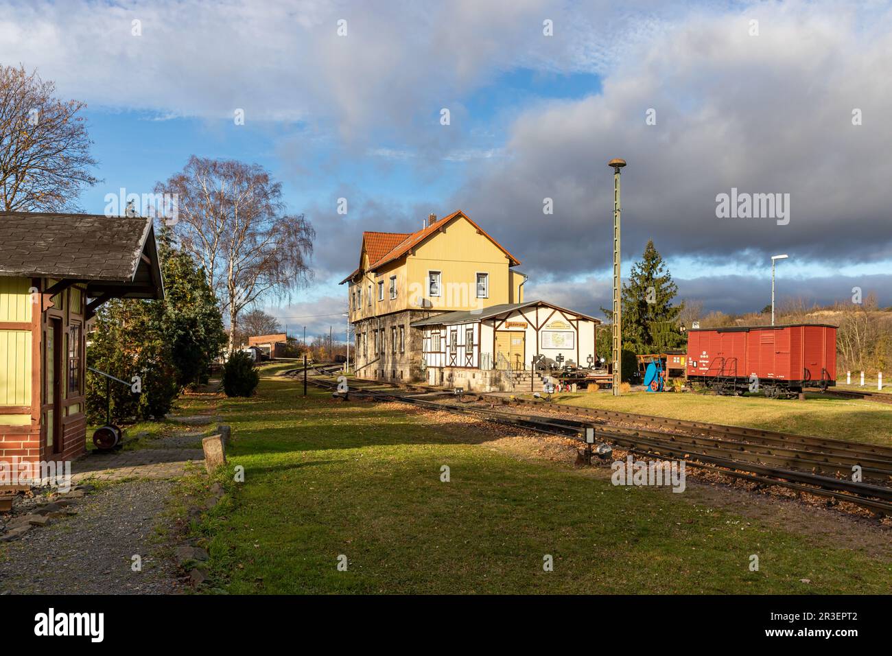 Train Station Gernrode Harz Selketalbahn Stock Photo