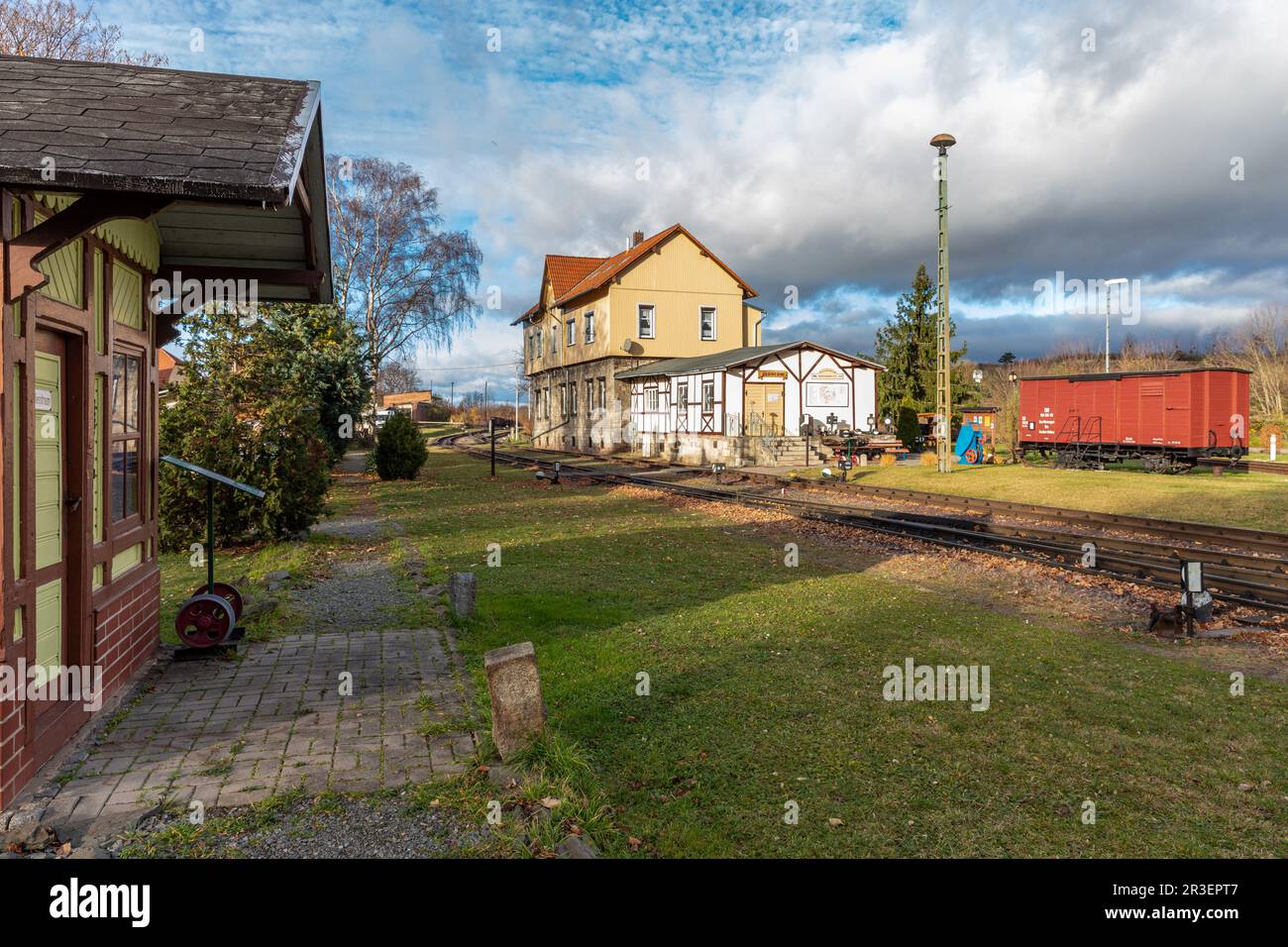 Train Station Gernrode Harz Selketalbahn Stock Photo