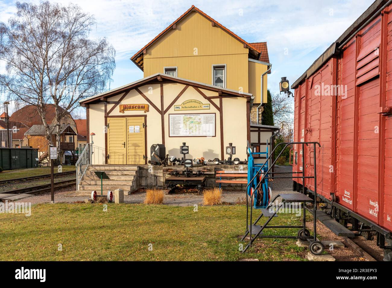 Train Station Gernrode Harz Selketalbahn Stock Photo