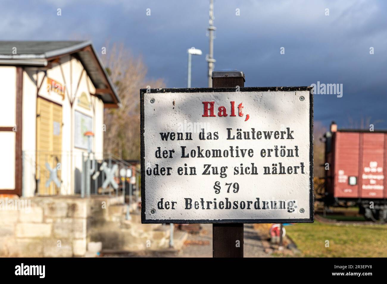 Train Station Gernrode Harz Selketalbahn Stock Photo