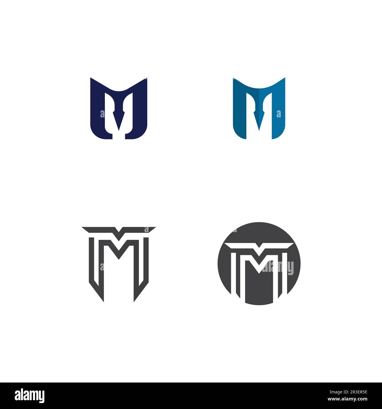 M Letter and M font icon Logo Template vector illustration design Stock ...