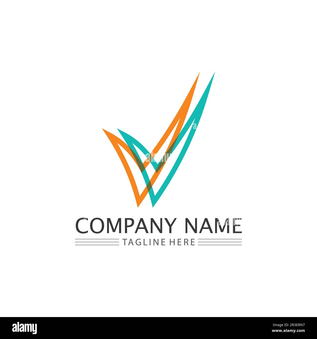 V Letter Logo and checklist Template vector icon illustration Stock Vector