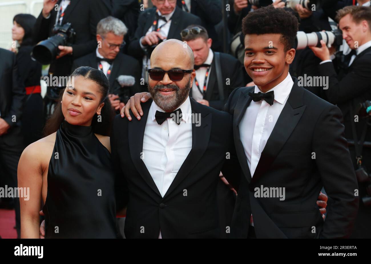 Cannes, France, 23rd May, 2023. Juno Wright, Jeffrey Wright and Elijah