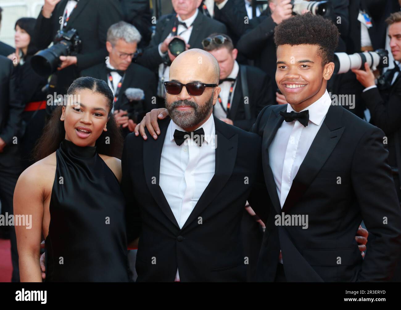 Cannes, France, 23rd May, 2023. Juno Wright, Jeffrey Wright and Elijah