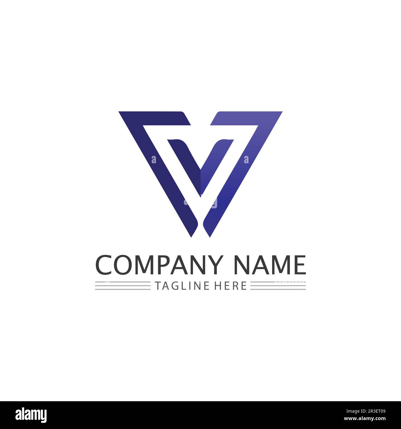 V Letter Logo and checklist Template vector icon illustration Stock ...